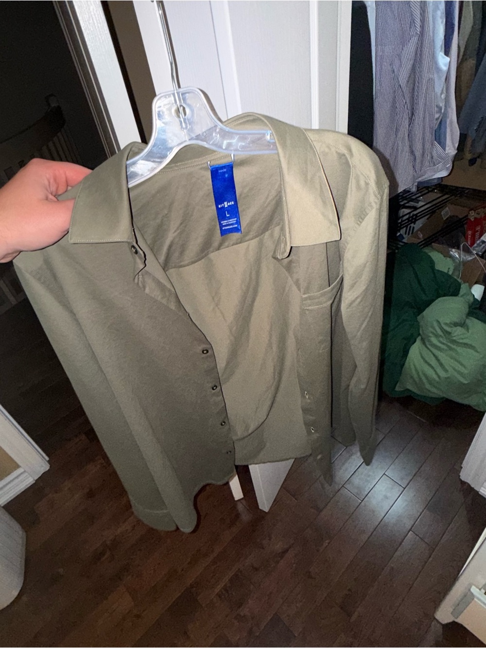 Kit and ace men’s large Olive Green Button-Up Shirt Jacket